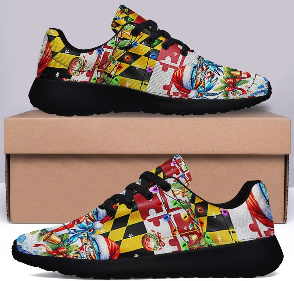 Sonzj-II Maryland Shoes Mens Womens Athletic Walking Sneakers Running Shoes Mesh Breathable Low Top Anti-Slip Trainers