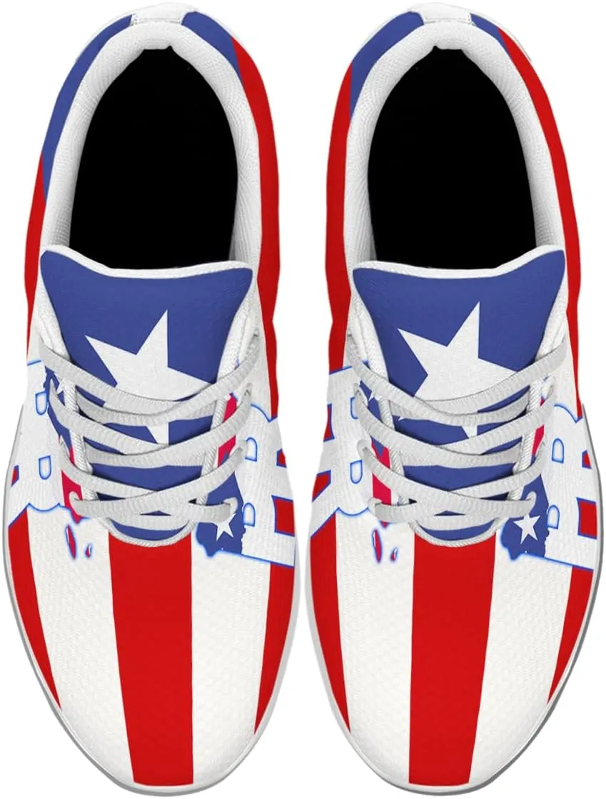 Sonzj-II Men's Women's Puerto Rico Sneakers Fashion Casual Slip on Walking Shoes Lightweight Breathable Puerto Rican Running Sneaker
