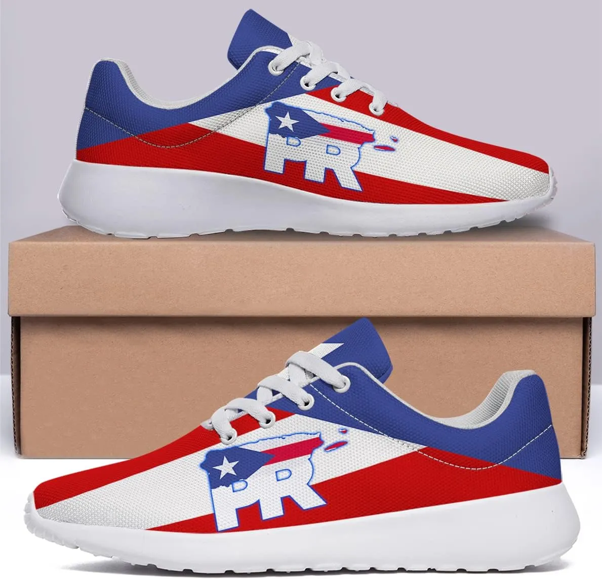 Sonzj-II Men's Women's Puerto Rico Sneakers Fashion Casual Slip on Walking Shoes Lightweight Breathable Puerto Rican Running Sneaker