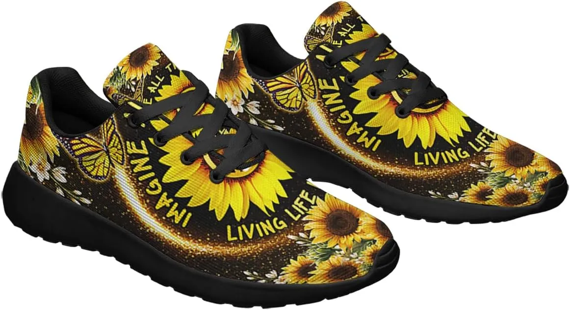 Sonzj-II Peace Hippie Printed Men Women Running Walking Shoes Lightweight Breathable Fashion Sneakers