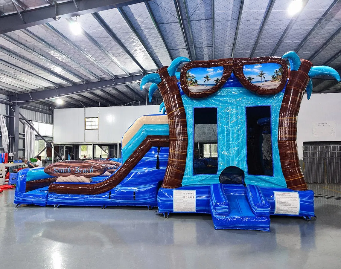 South Beach Dual Lane Bounce House with Slide (Wet/Dry)