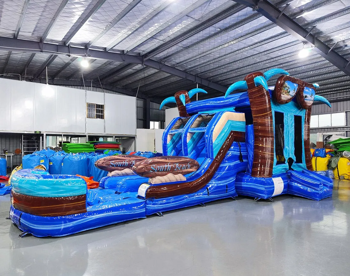 South Beach Dual Lane Bounce House with Slide (Wet/Dry)