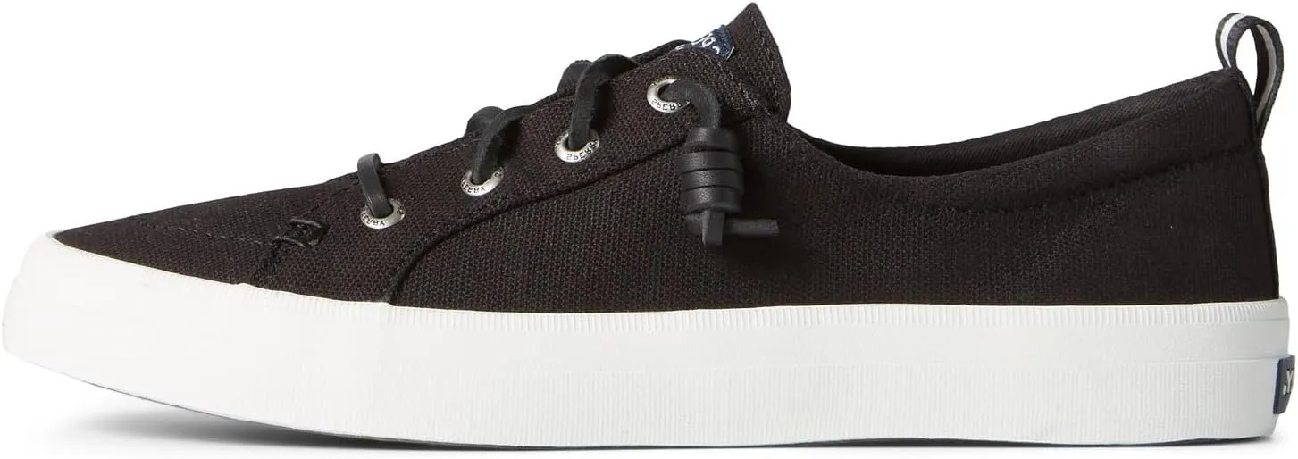 Sperry Women's Crest Vibe Sneaker, Black, 8.5 Wide