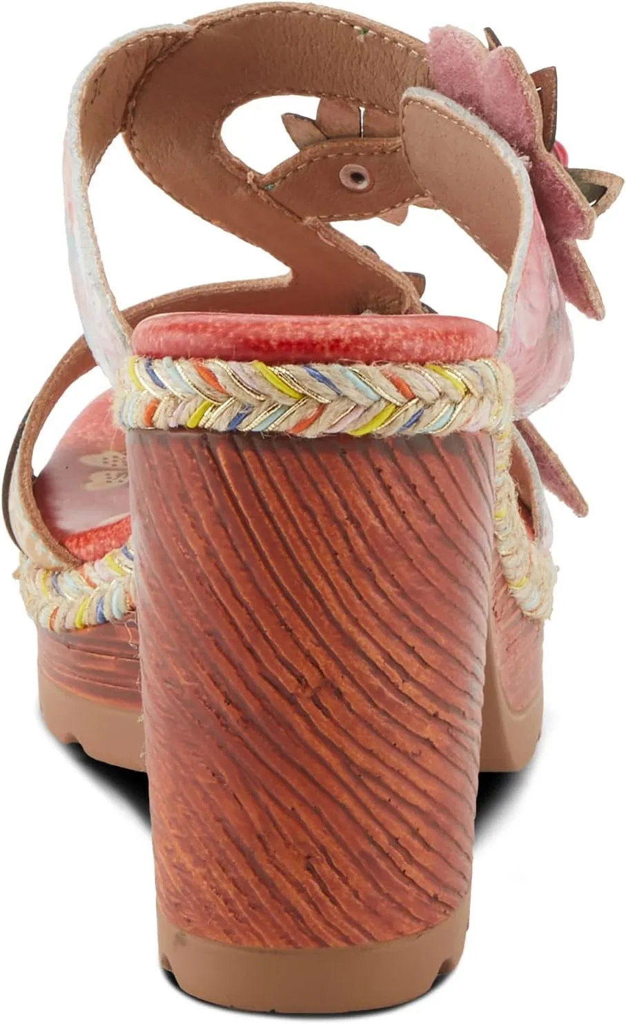 Spring Step L'Artiste Women's DREAMT Hand-Painted Slide Sandals - Lightweight Platform, Multicolor Jute Wrapping