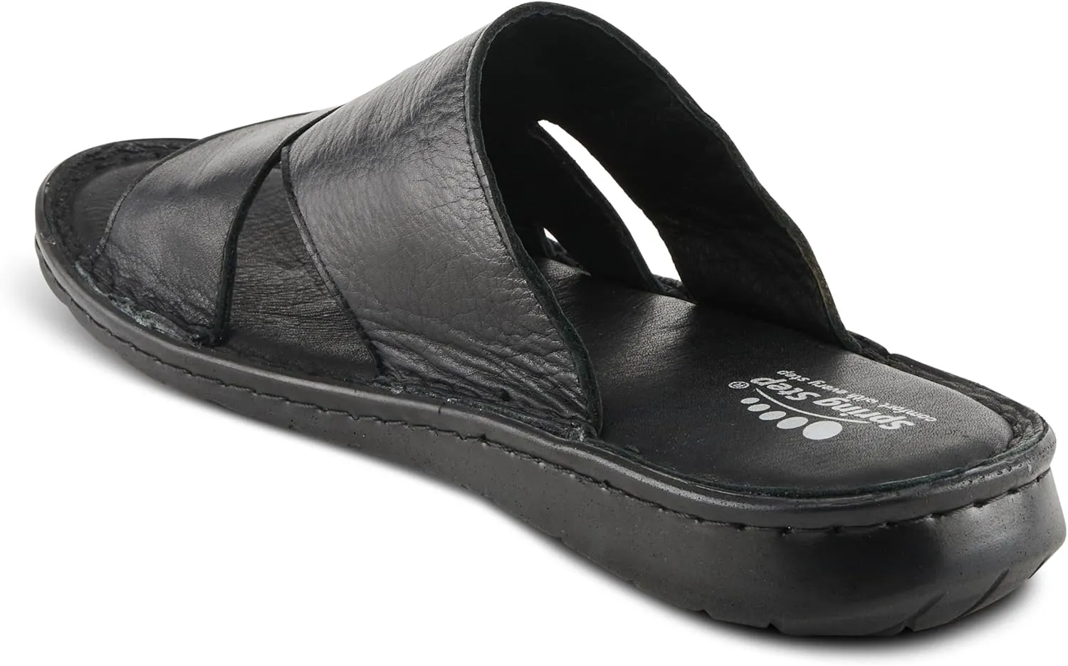Spring Step Men's NUNZIO Leather Slide Sandals – Cushioned Footbed, Adjustable Straps, All-Day Comfort