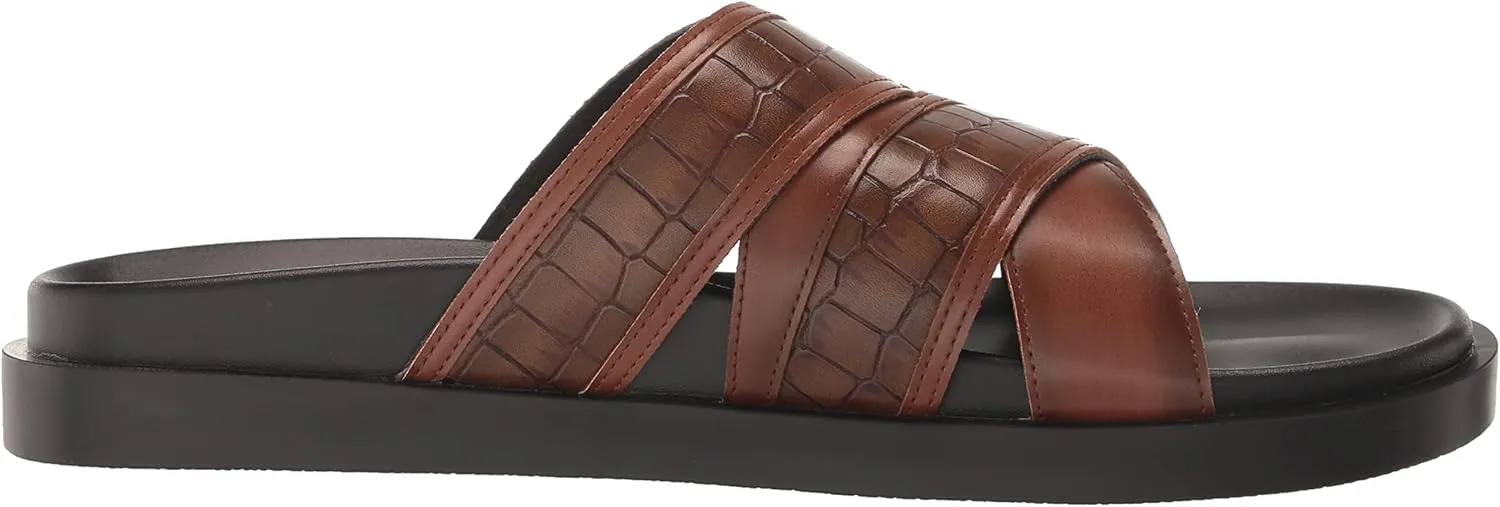 STACY ADAMS Men's Mondo Cross Strap Slide Sandal