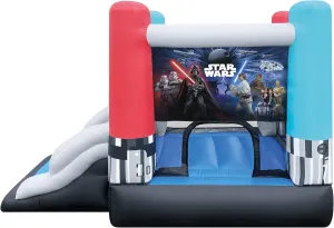 Star Wars Bounce House with Slide, Indoor Outdoor Darth Vader Inflatable Luke Skywalker Lightsaber Fun Bouncy Castle for Kids Ages 3-8 Years Old