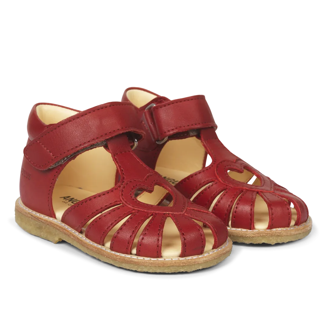 Starter heart sandal with velcro closure