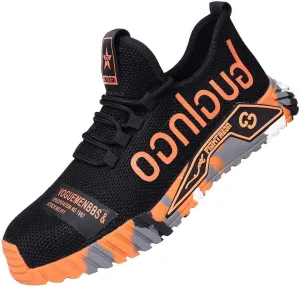 Steel Toe Shoes for Men's Indestructible Work Shoes,Mens Work Safety Outdoor Protection Footwear Industrial and Construction,