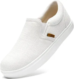 STQ Wide Toe Box Slip On Shoes for Women | Business Casual Shoes for Women Trendy Fashion Sneakers Lightweight Loafers Shoes