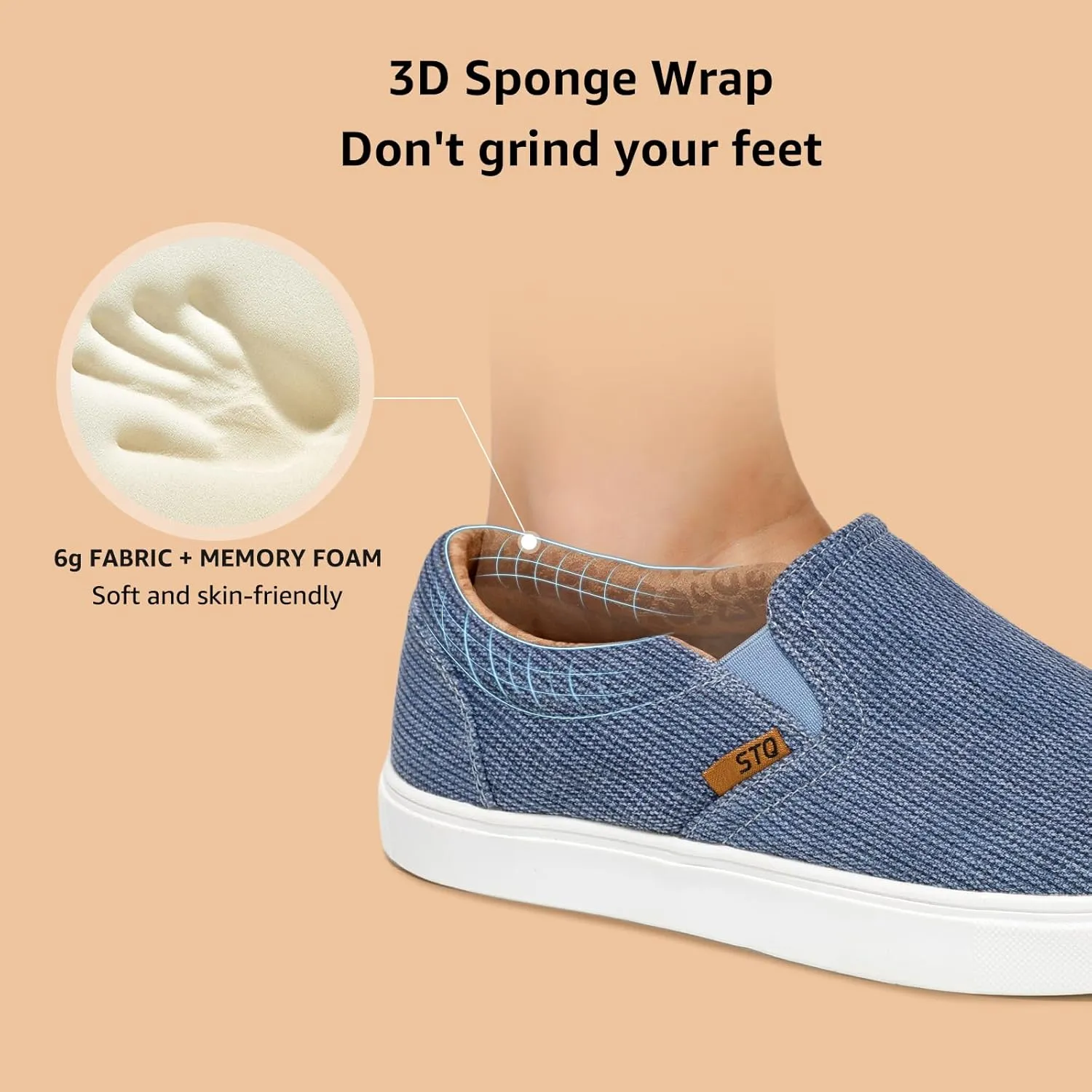 STQ Wide Toe Box Slip On Shoes for Women | Business Casual Shoes for Women Trendy Fashion Sneakers Lightweight Loafers Shoes