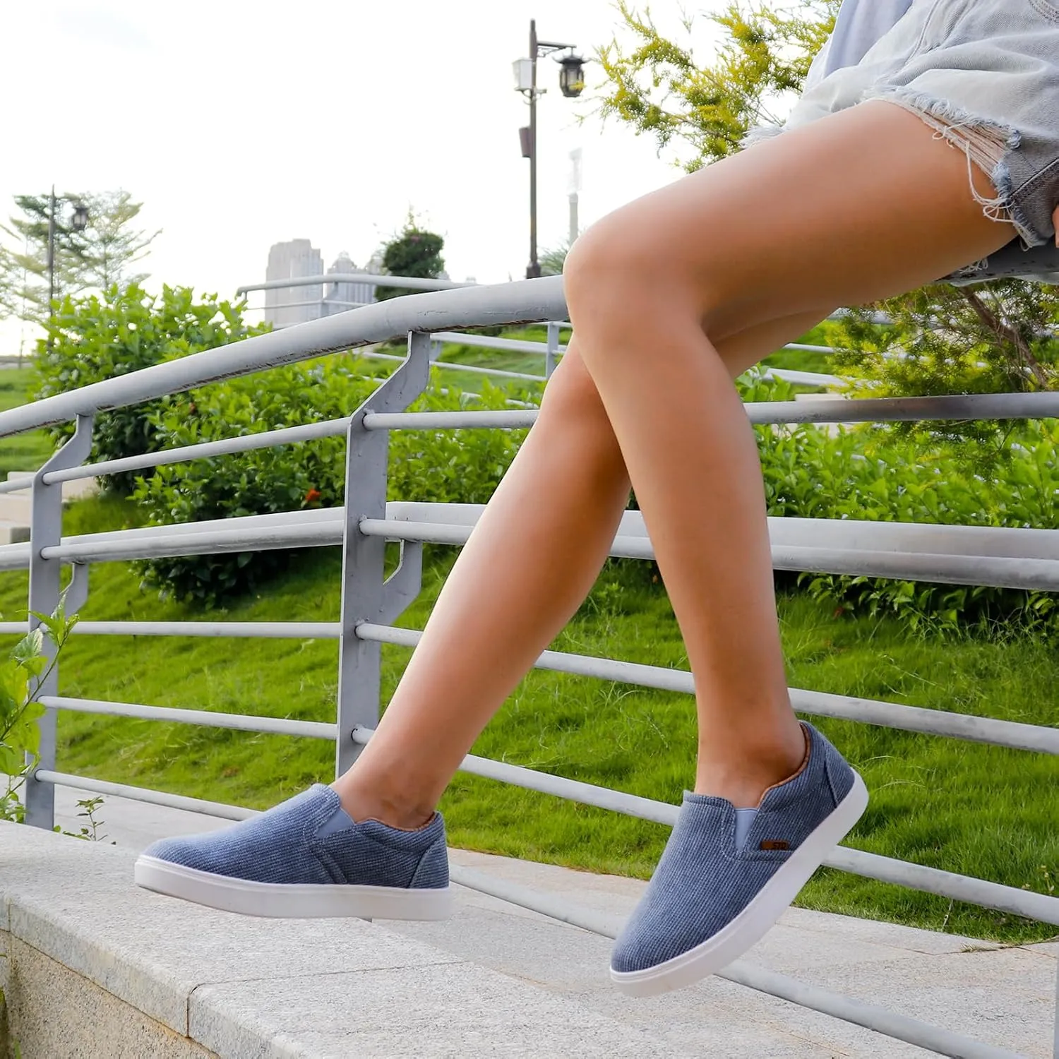 STQ Wide Toe Box Slip On Shoes for Women | Business Casual Shoes for Women Trendy Fashion Sneakers Lightweight Loafers Shoes