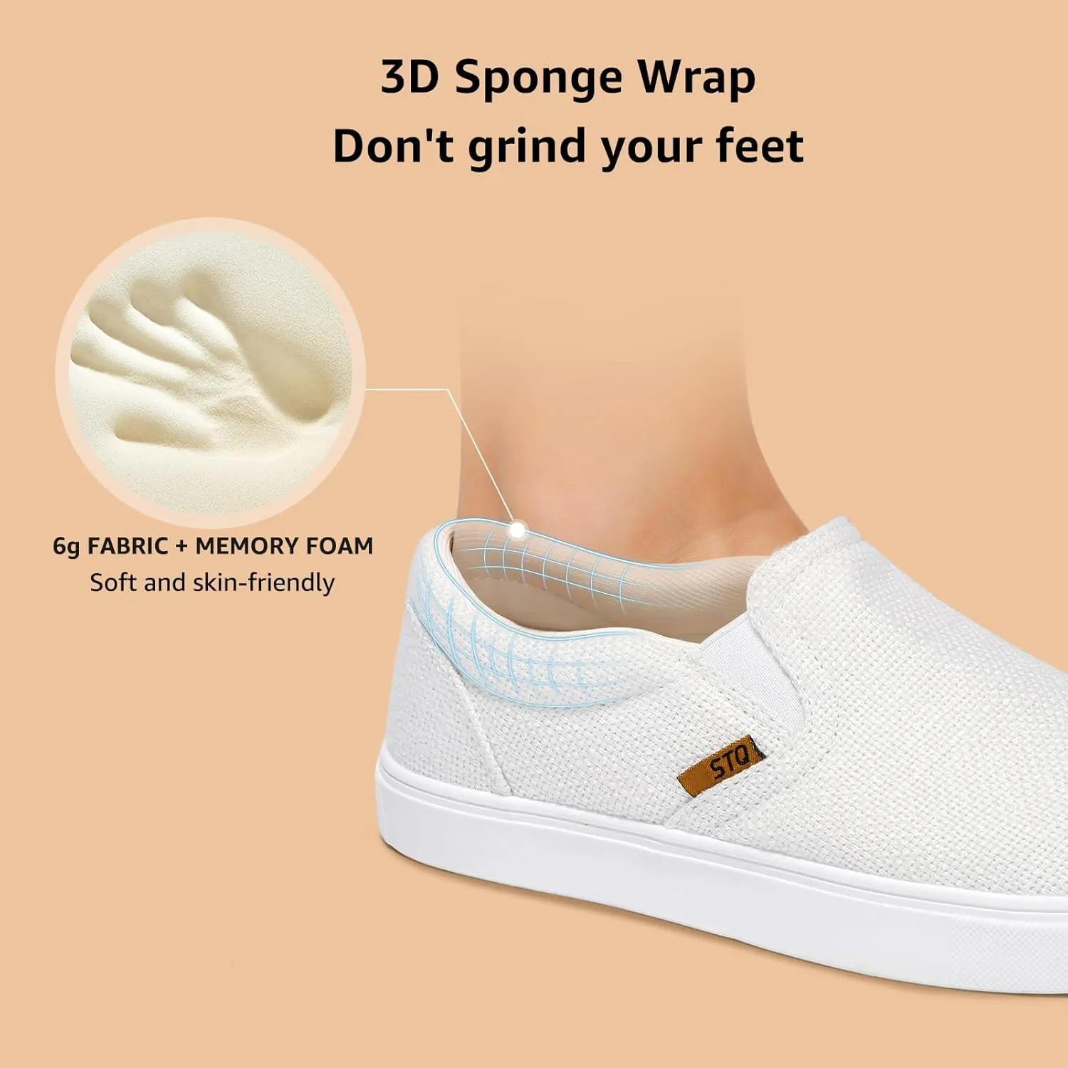 STQ Wide Toe Box Slip On Shoes for Women | Business Casual Shoes for Women Trendy Fashion Sneakers Lightweight Loafers Shoes
