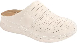 Summer Clogs for Women Comfortable Breathable Hollow Out Closed Toe Sandals Casual Mule Shoes Lightweight Slip On Walking Wedge Clogs with Arch Support