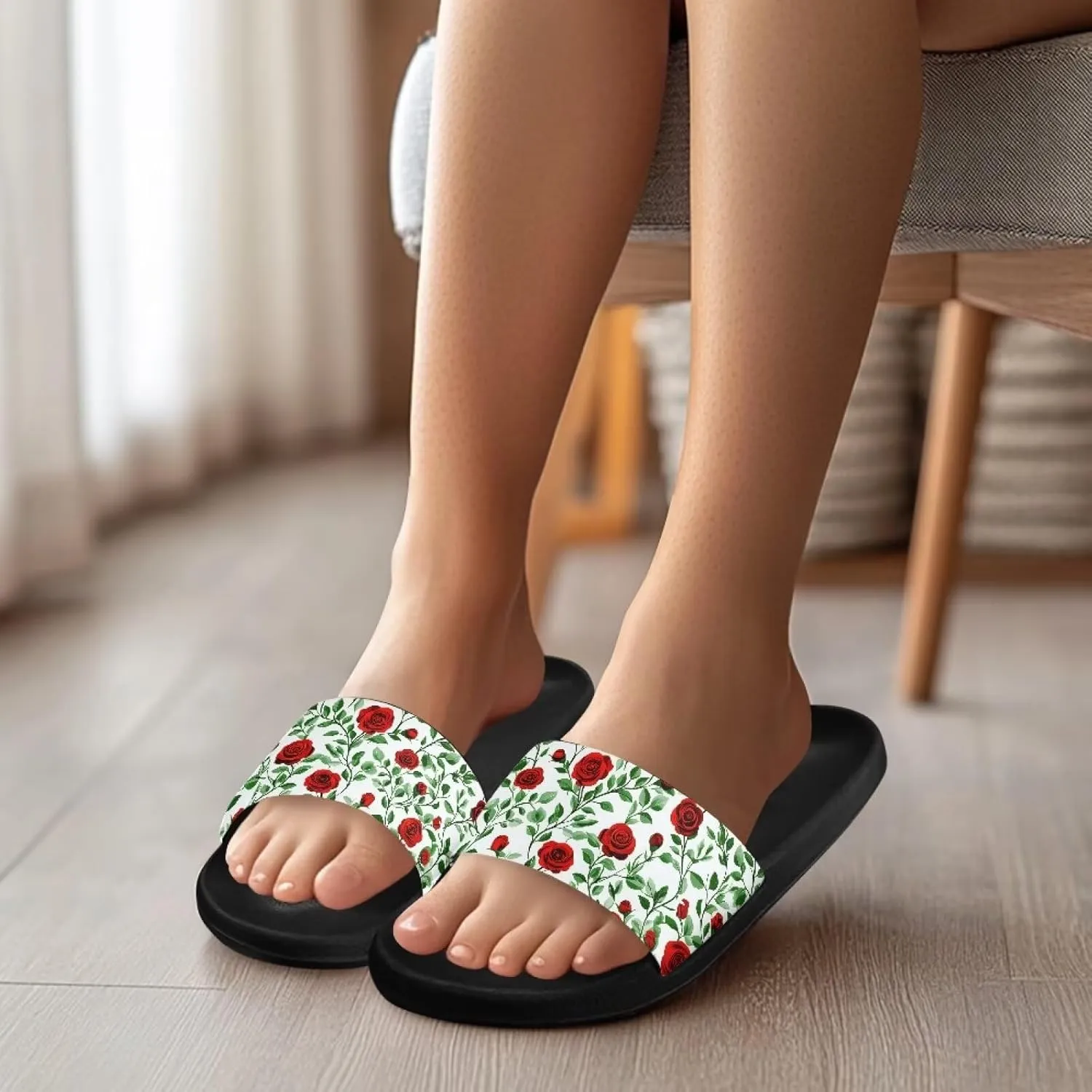 Summer Slides for Women Men Teens Soft EVA Slippers Waterproof Pool Beach Shoes Quick Dry Non Slip Shower Sandals US Size 5.5-12.5