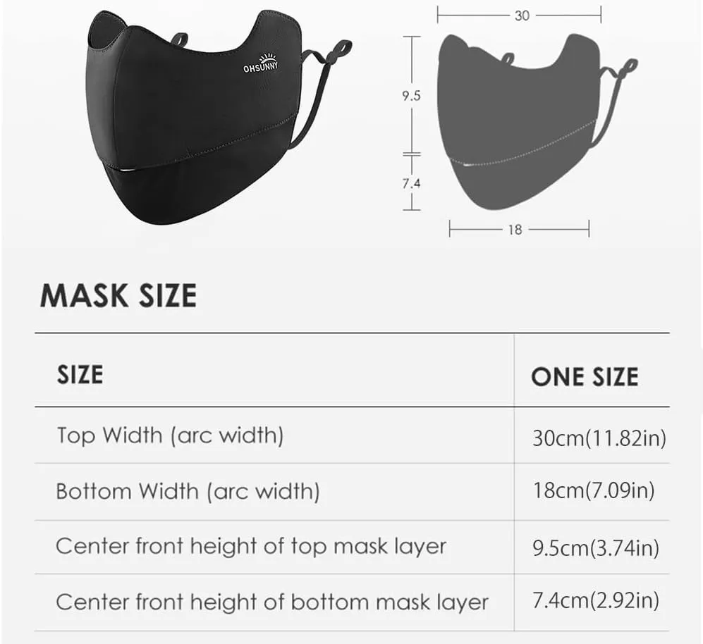 Sun Protection Face Cover UPF 50  Anti-UV Women Mask Protection Breathable Face Covering SLN3M308D