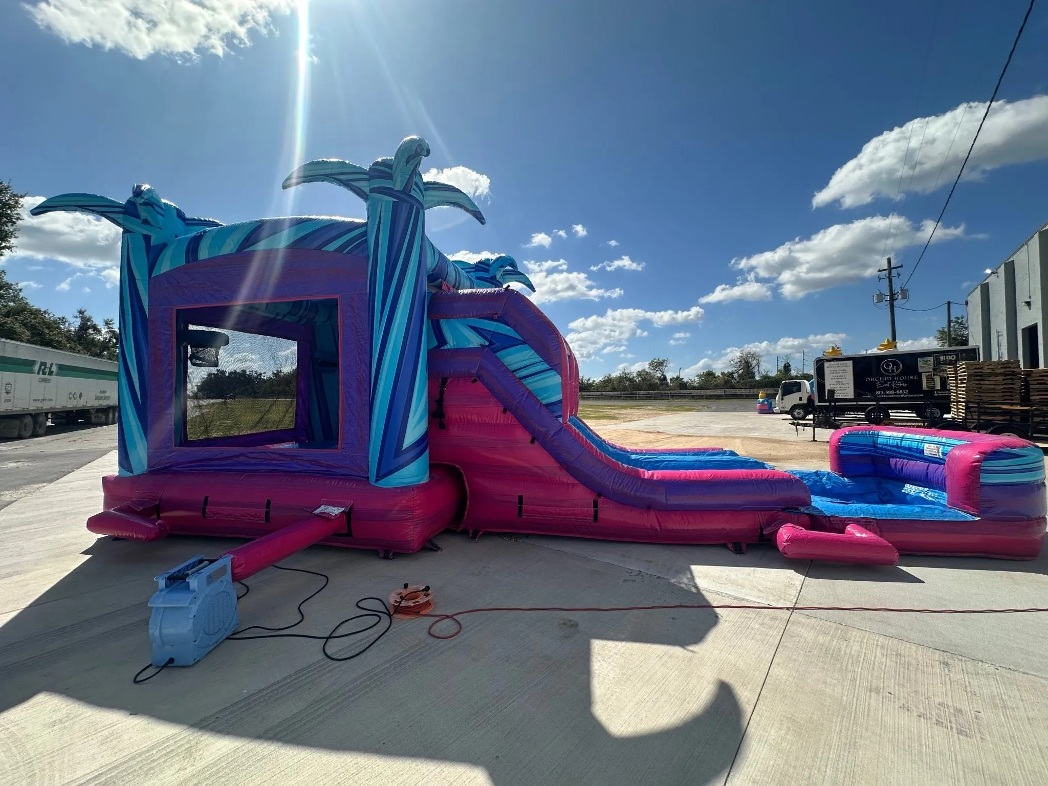 Supernova Dual Lane Bounce House with Slide (Wet/Dry)