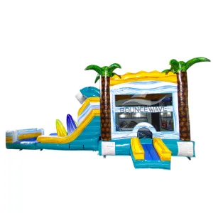 Surf's Up Dual Lane Bounce House with Slide (Wet/Dry)