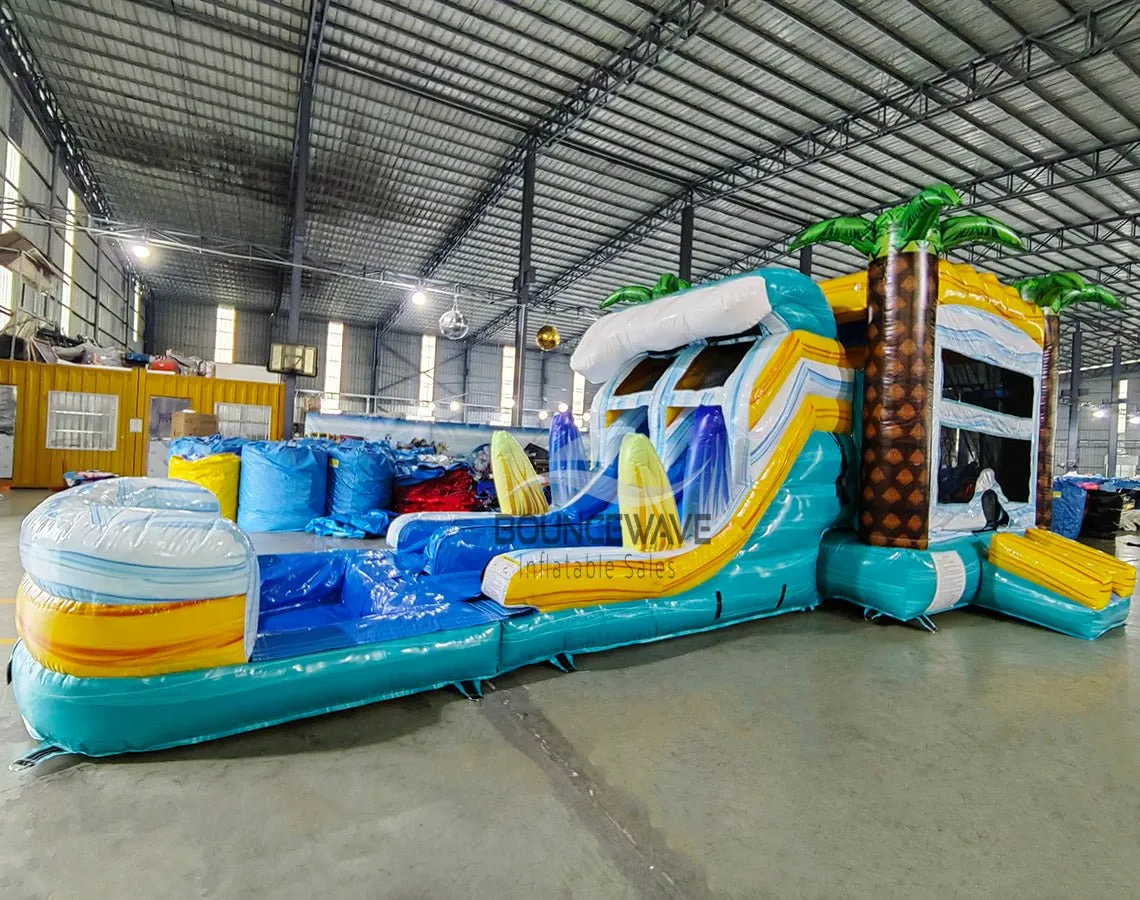 Surf's Up Dual Lane Bounce House with Slide (Wet/Dry)