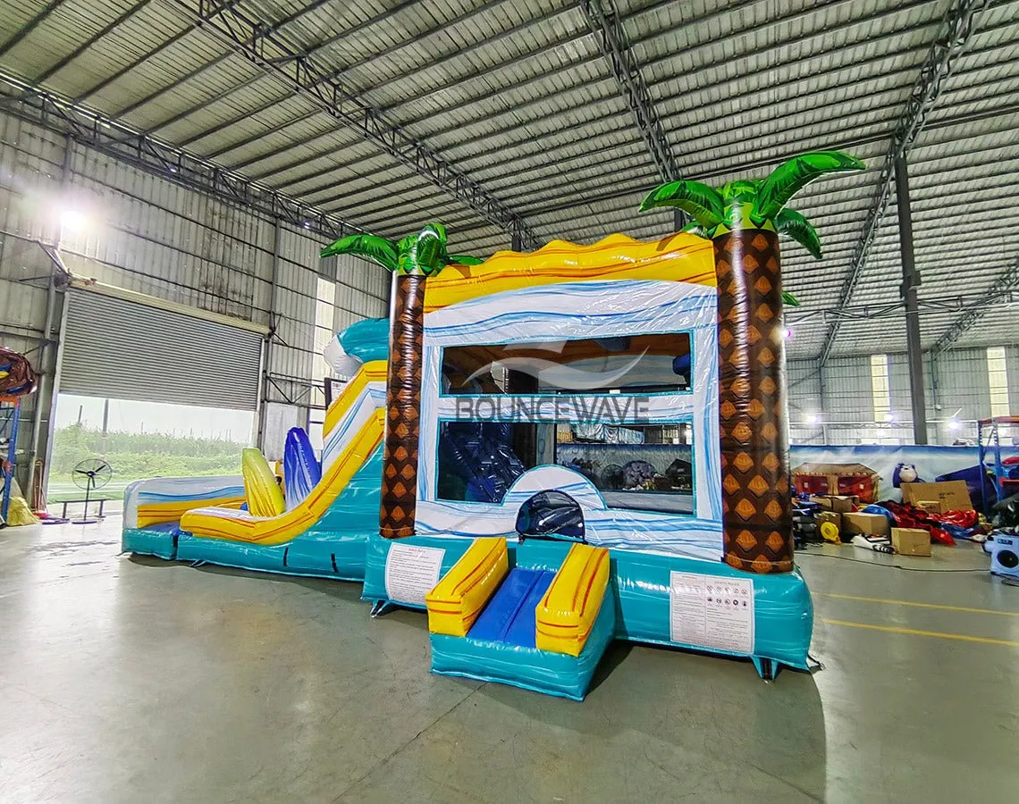 Surf's Up Dual Lane Bounce House with Slide (Wet/Dry)