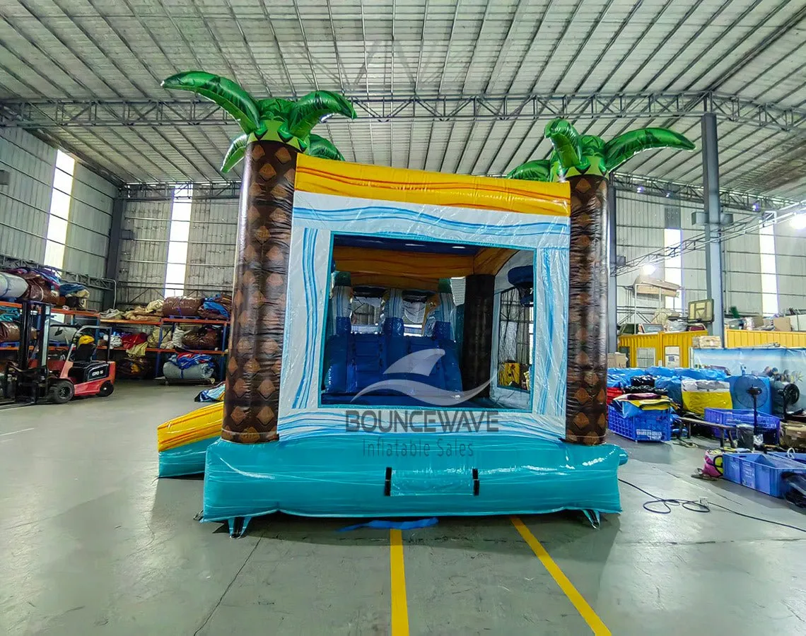 Surf's Up Dual Lane Bounce House with Slide (Wet/Dry)