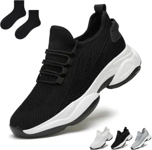 Tallure Sneakers Women Men, Hidden Elevator Sneakers, 1.6"/2.4"/3.1"/3.9" Invisible Height Increase, Stretch-Fit Comfort, Ultra-Cushioned
