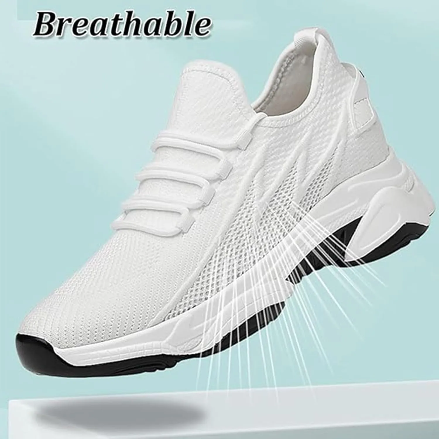 Tallure Sneakers Women Men, Hidden Elevator Sneakers, 1.6"/2.4"/3.1"/3.9" Invisible Height Increase, Stretch-Fit Comfort, Ultra-Cushioned
