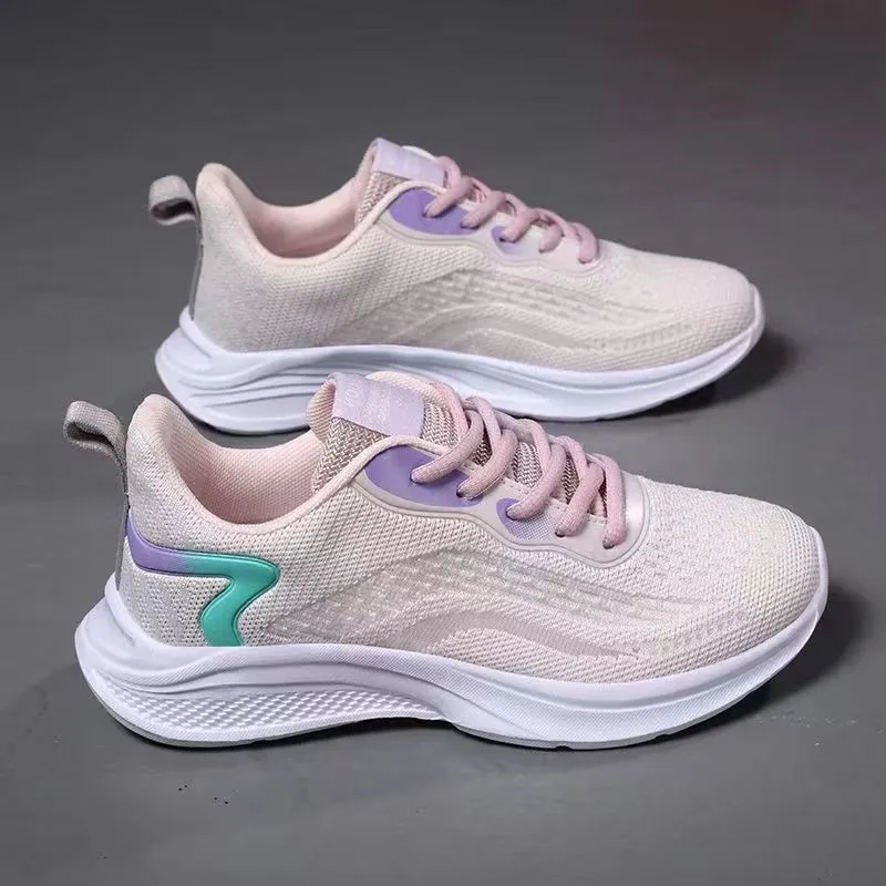 themeisles Women's Shoes Summer New Women's Flying Woven Lightweight Breathable Shoes Wholesale Running Shoes Factory Casual Sneaker Women's