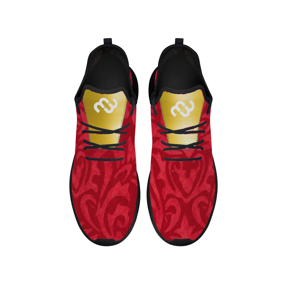 Time running out SF_F39 Black Money Lightweight Knit Gold Sneaker Red Streamlined shipping - Mesh Bushae