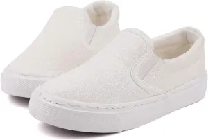 Toandon Toddler Kids Girls Sparkle Slip On Walking Shoes Age 2-10