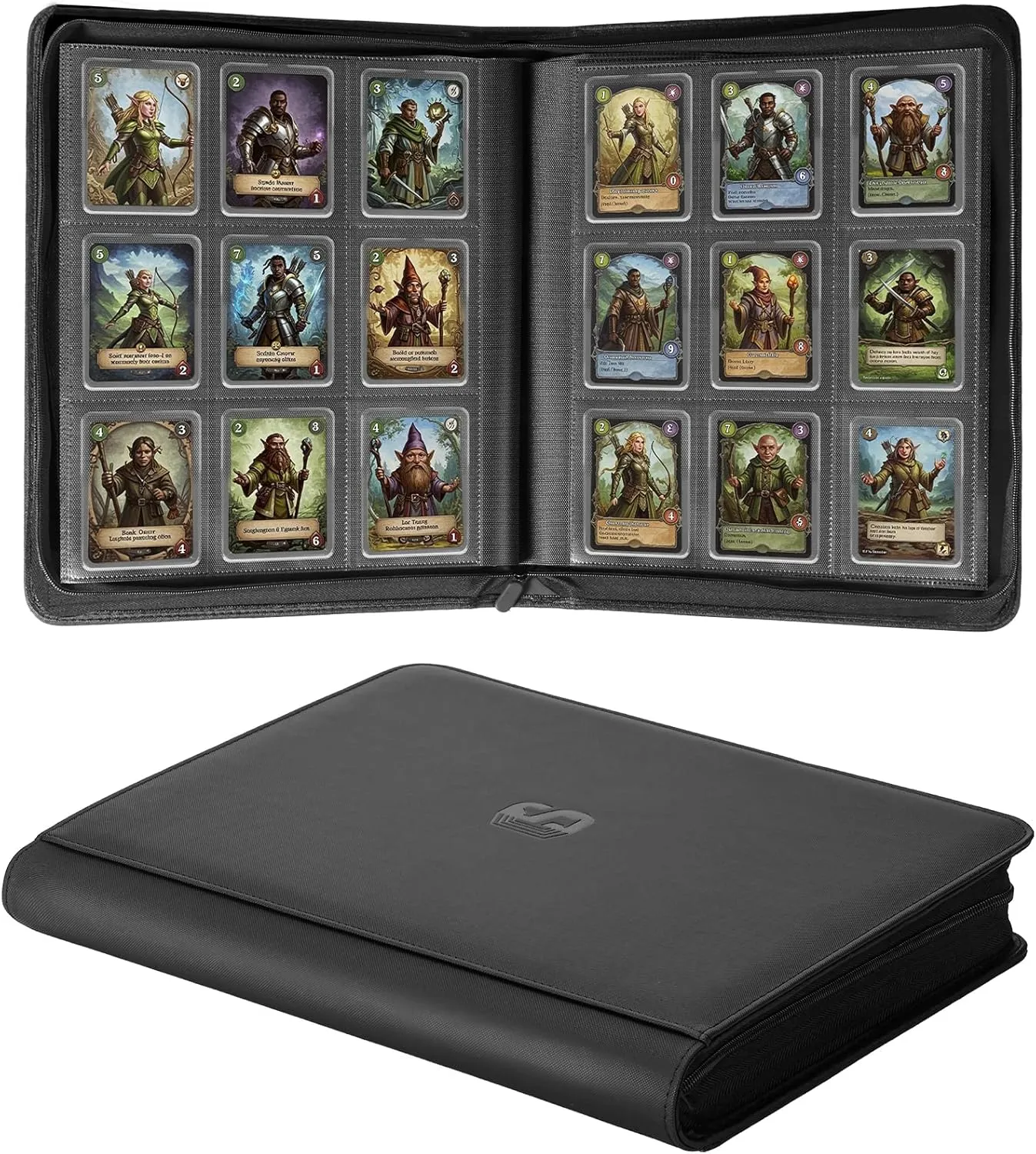 Toploader Binder, Holds 360 Top Loaders,9 Pocket Top Loader Binders for 3" x 4" Rigid Cards,Toploader Card Binder for Baseball, Football and other Sports Cards