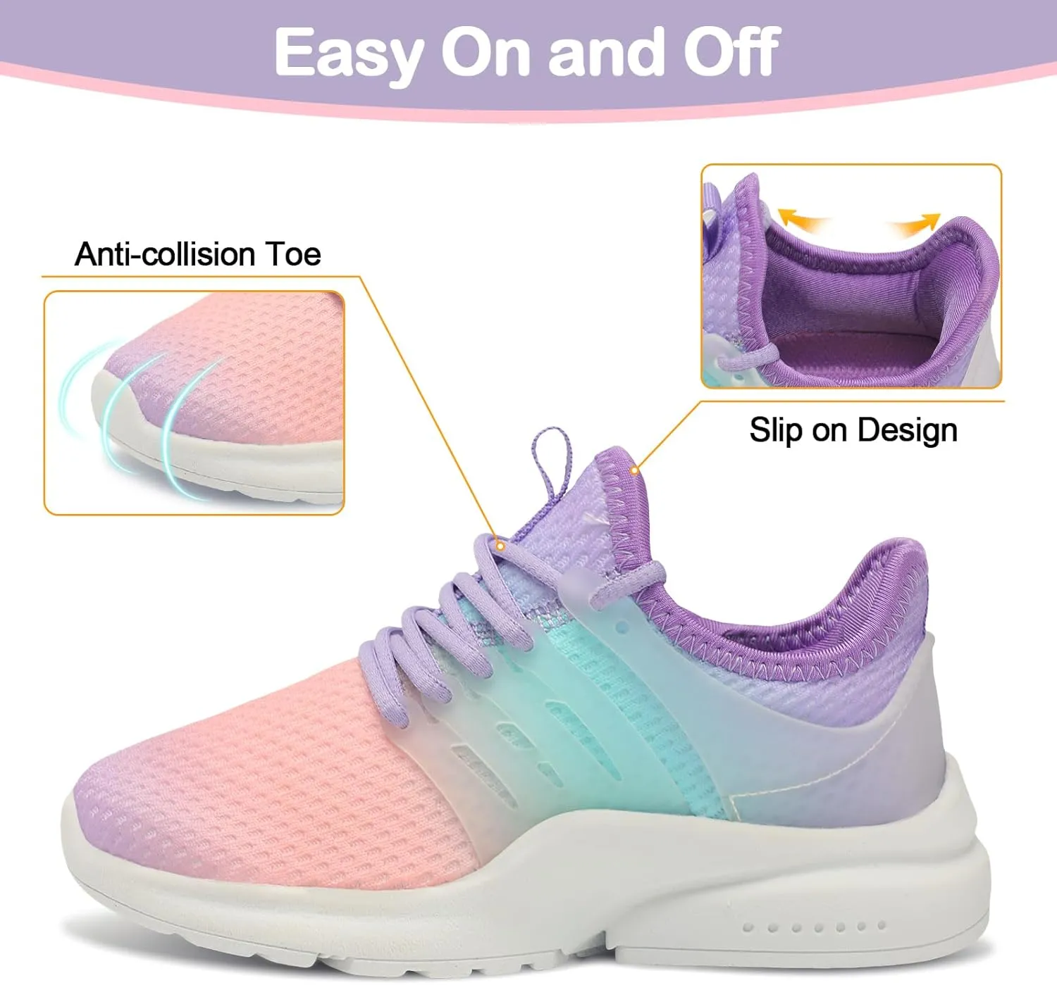Troadlop Kids Sneaker Lightweight Breathable Running Tennis Boys Girls Shoes
