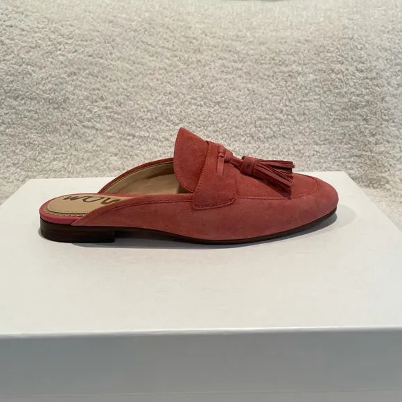Trusted by customers Toe On Edelman Coral Mules Tassel Suede Paris Slip Worldwide tracking Sam Round