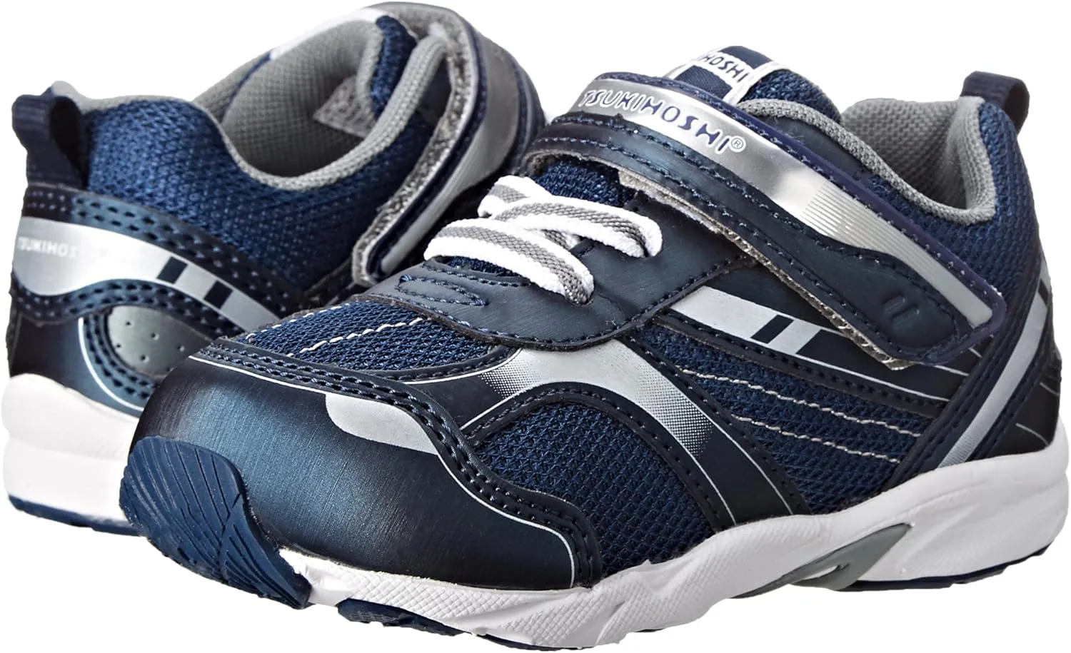 TSUKIHOSHI 3022 SPORT Strap-Closure Machine Washable Baby Sneaker Shoe with Wide Toe Box and Slip-Resistant, Non-Marking Outsole - For Infants and Toddlers, Ages 0-4