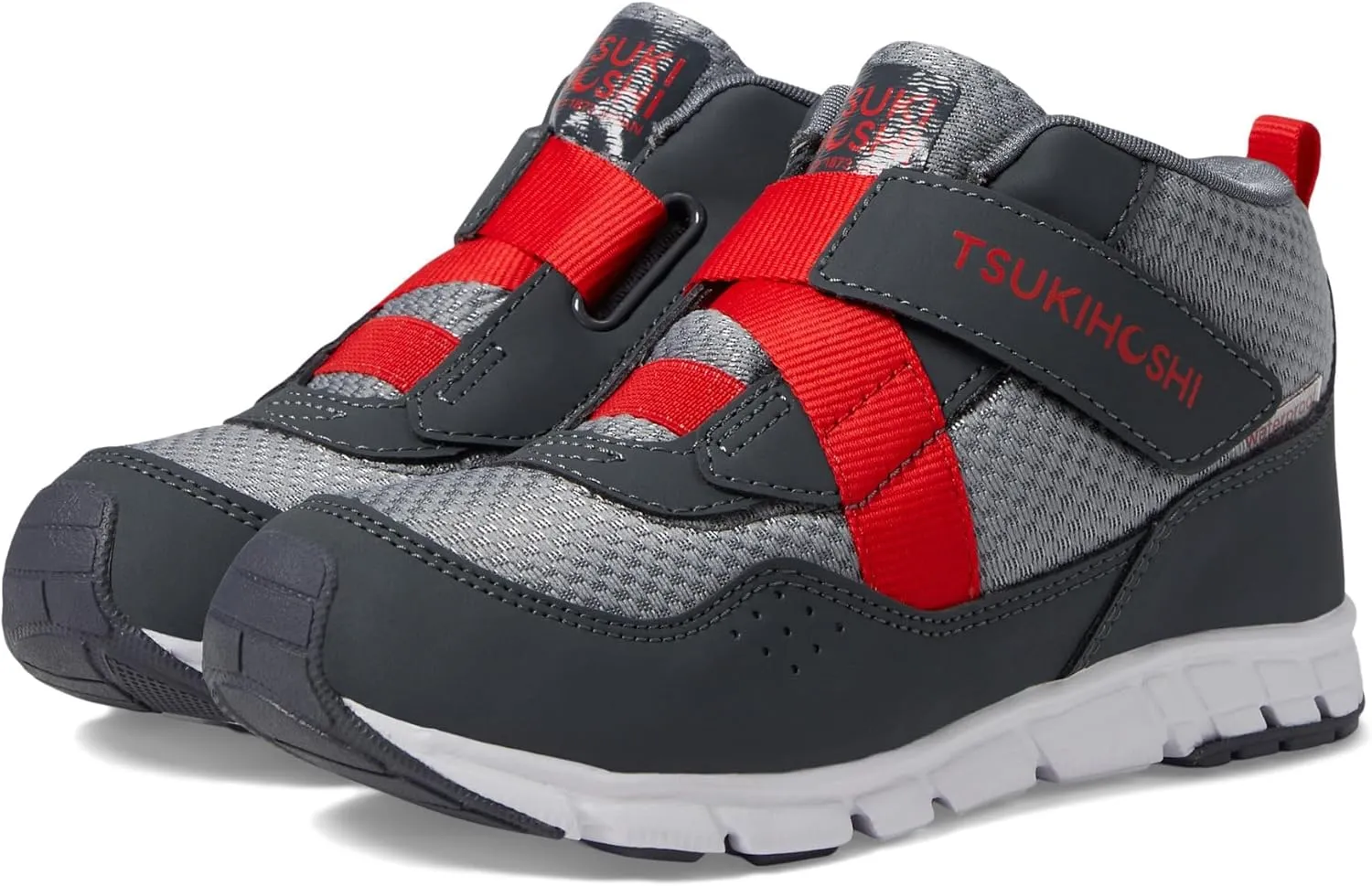 TSUKIHOSHI 7510 Tokyo Waterproof Strap-Closure Machine-Washable Child Sneaker Shoe with Wide Toe Box and Slip-Resistant, Non-Marking Outsole - for Toddlers and Little Kids, Ages 1-8