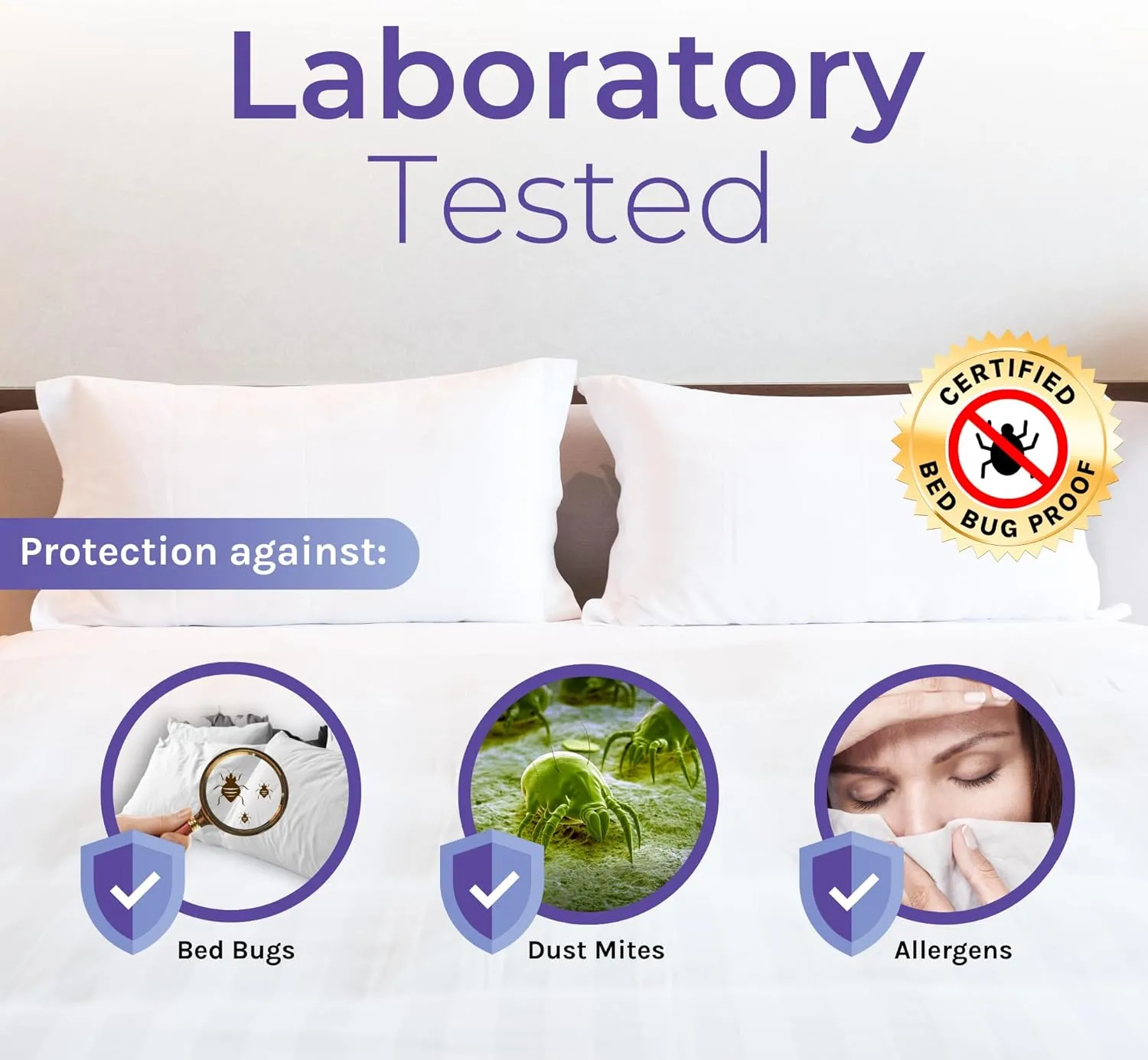 Twin Size Tear-Free Heavy Duty Vinyl Box Spring and Mattress Cover - Waterproof, Anti-Bed Bug and Allergen-proof, Zippered Encasement - 39” x 75” x 9” Deep - Durable Protection