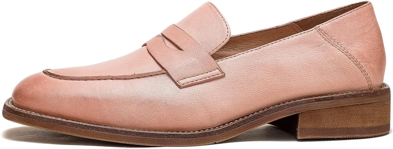 U-lite Women’s Sheepskin Leather Slip-On Loafers - Soft, Comfortable, and Lightweight Shoes with Collapsible Heel