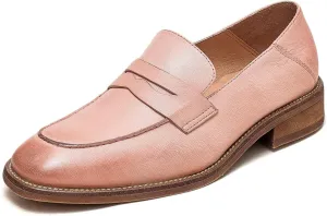 U-lite Women’s Sheepskin Leather Slip-On Loafers - Soft, Comfortable, and Lightweight Shoes with Collapsible Heel