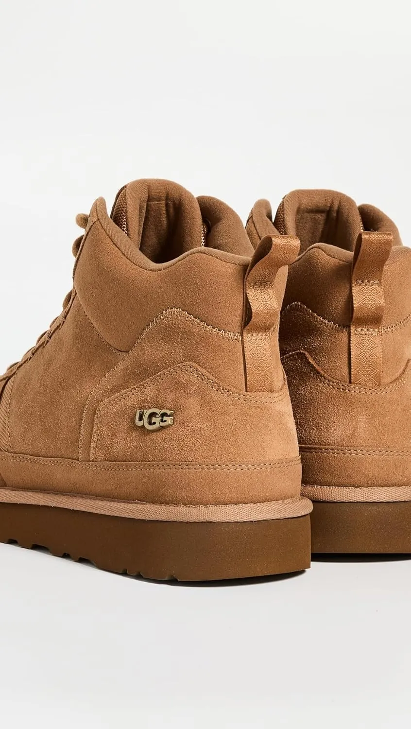 UGG Men's Highland Hi Heritage Sneaker, Chestnut Suede, 11