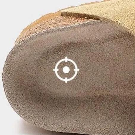 UIKGITP Women's Slide Sandals Cork Footbed Summer Suede Walking Buckle Flat Comfort Slip On Slippers