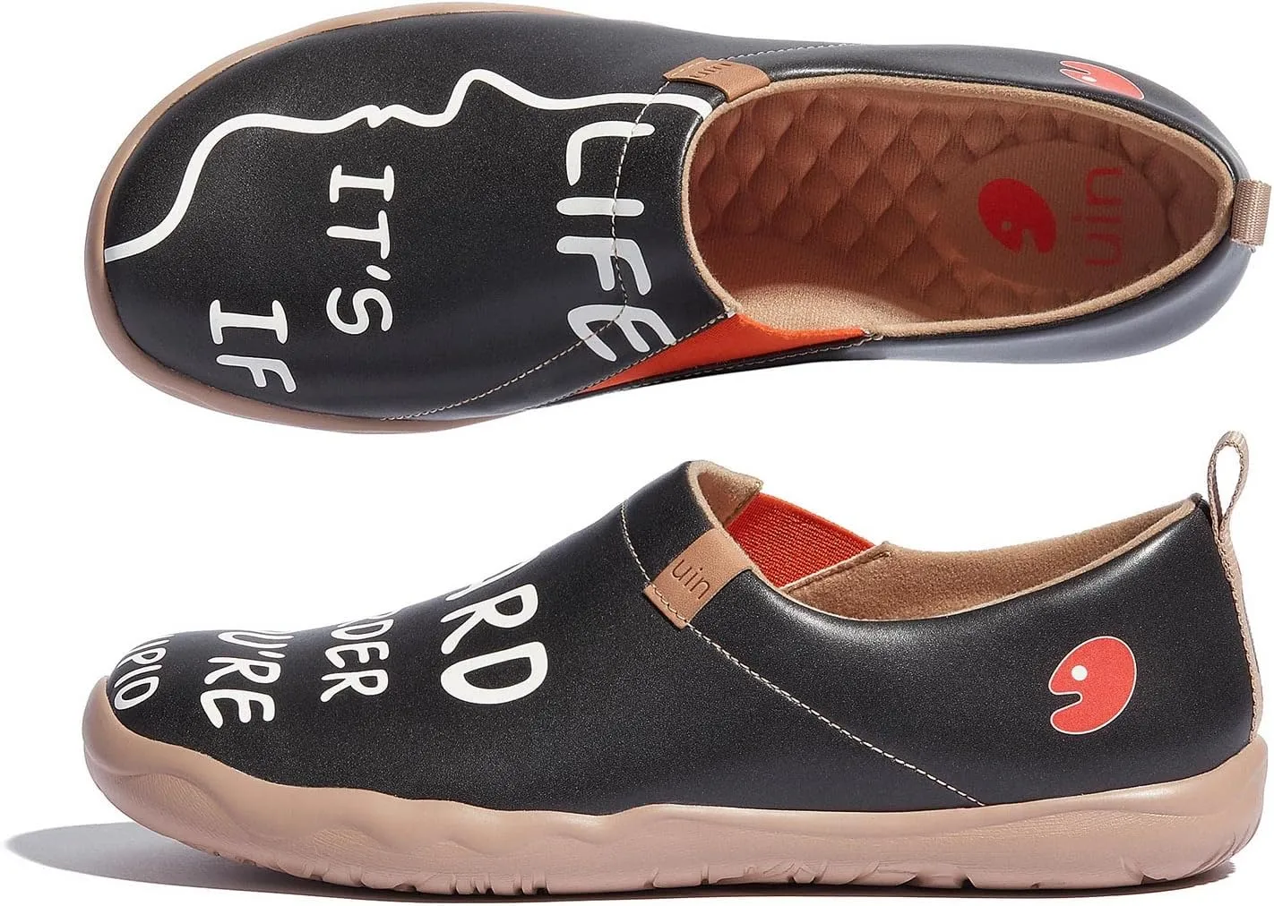 UIN Men's Walking Travel Shoes Slip On Microfiber Casual Loafers Lightweight Comfort Fashion Sneaker