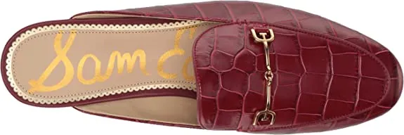 Unique selection Rhubarb Embellished Linnie Almond Mules Loafers Sam On Holiday markdown Toe Edelman Slip