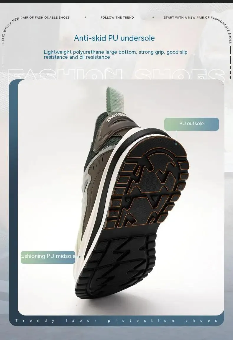Unisex Safety Lightweight Breathable Anti-Smashing Anti-Puncture Sneakers Shoes