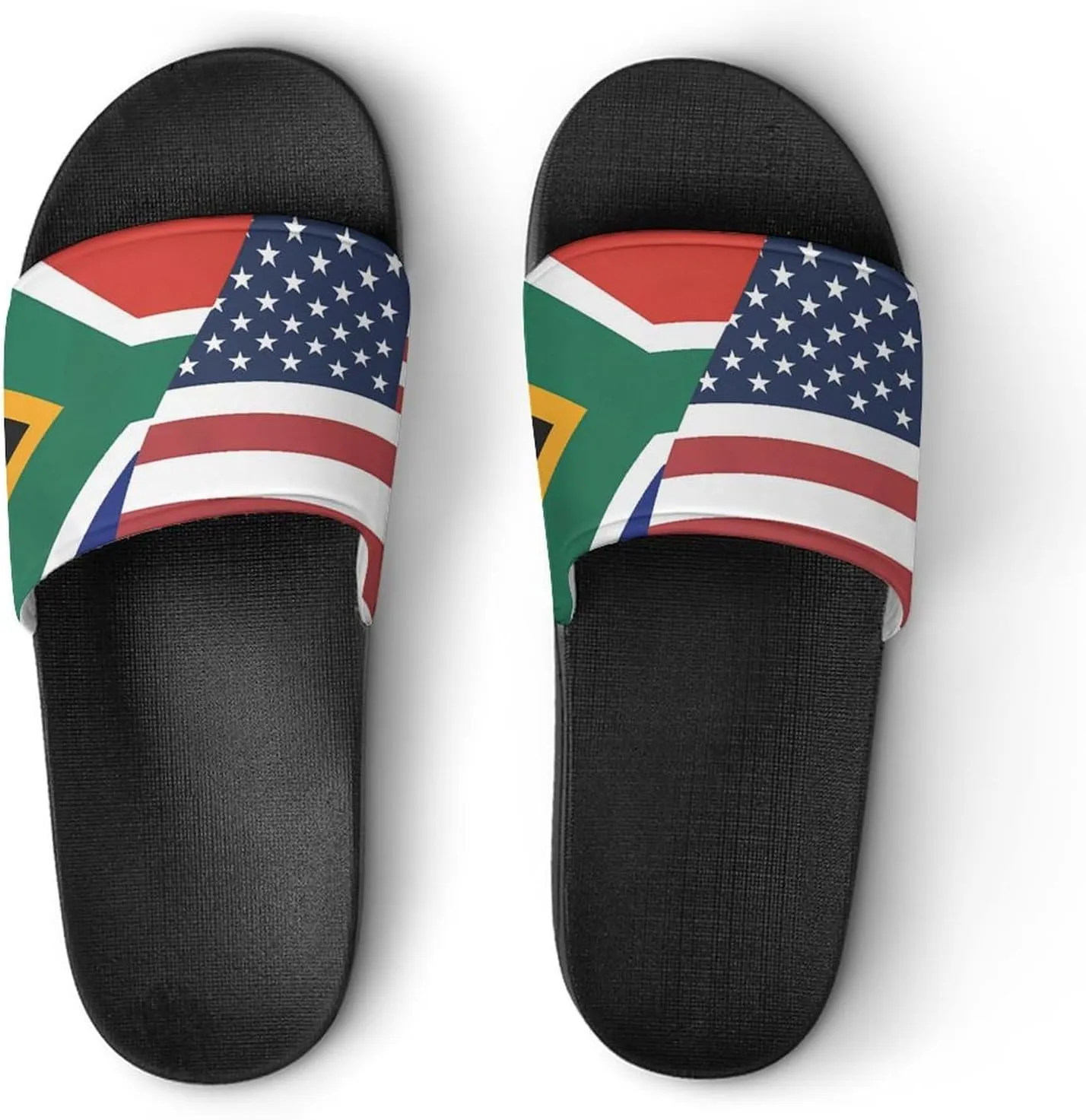 U.S. South Africa Flag House Sandals Non-Slip Bathroom Slippers Beach Summer Shoes for Men Women