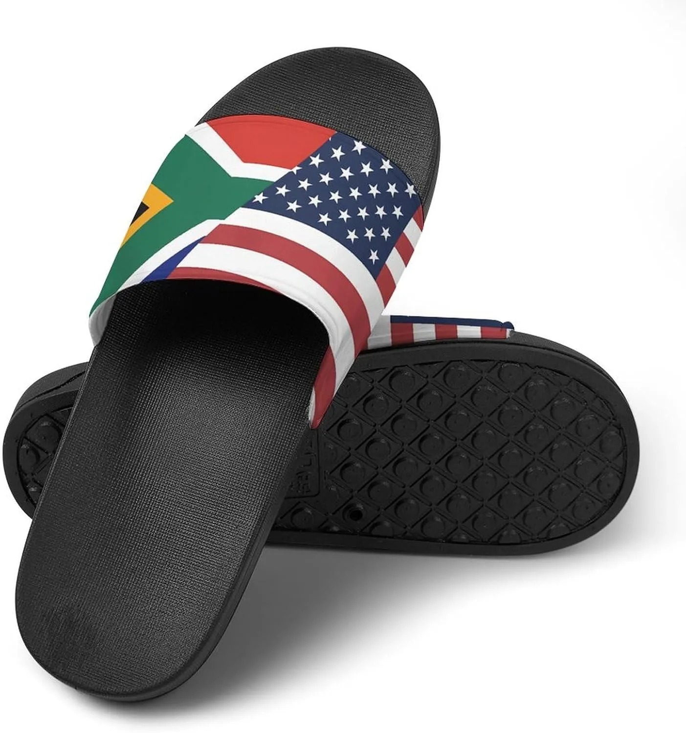 U.S. South Africa Flag House Sandals Non-Slip Bathroom Slippers Beach Summer Shoes for Men Women