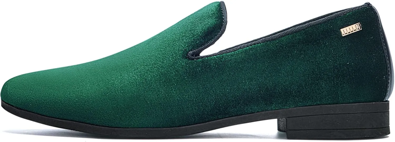 UUBARIS Mens Velvet Loafers Slip-on Dress Shoes Fashion Style Driving Shoes Classic Tuxedo Shoes Casual Oxford Shoes