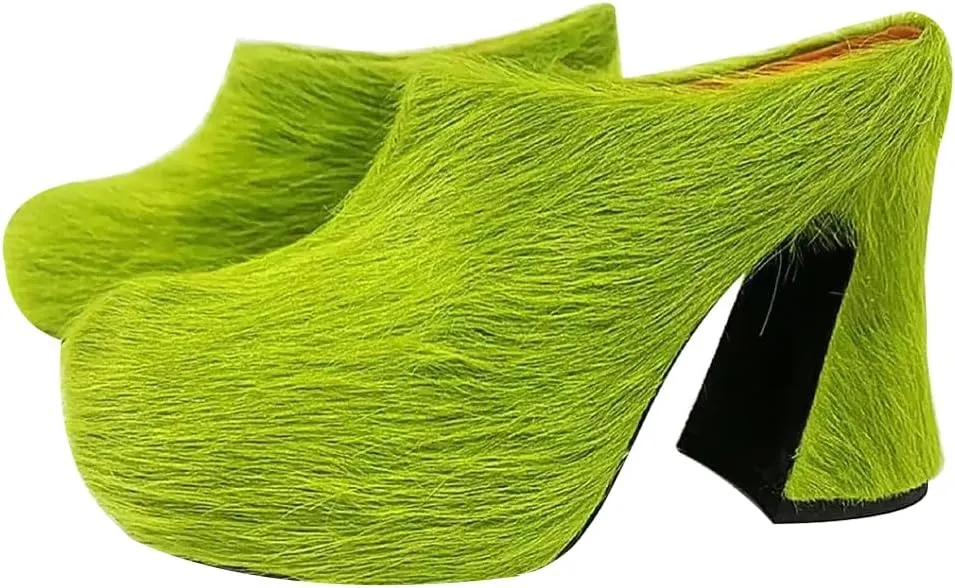 Vertundy Mule Heels for Women Backless Slide Shoes Ladies