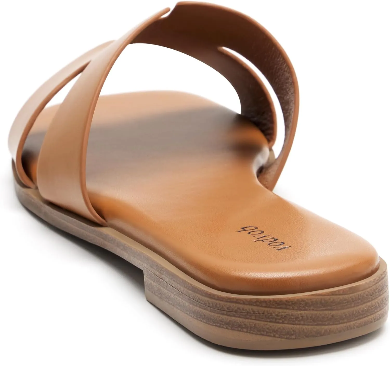 vodvob Women's Wide Width Slide Sandals Memory Foam Comfortable Dressy Flat Sandal Casual Summer Shoes