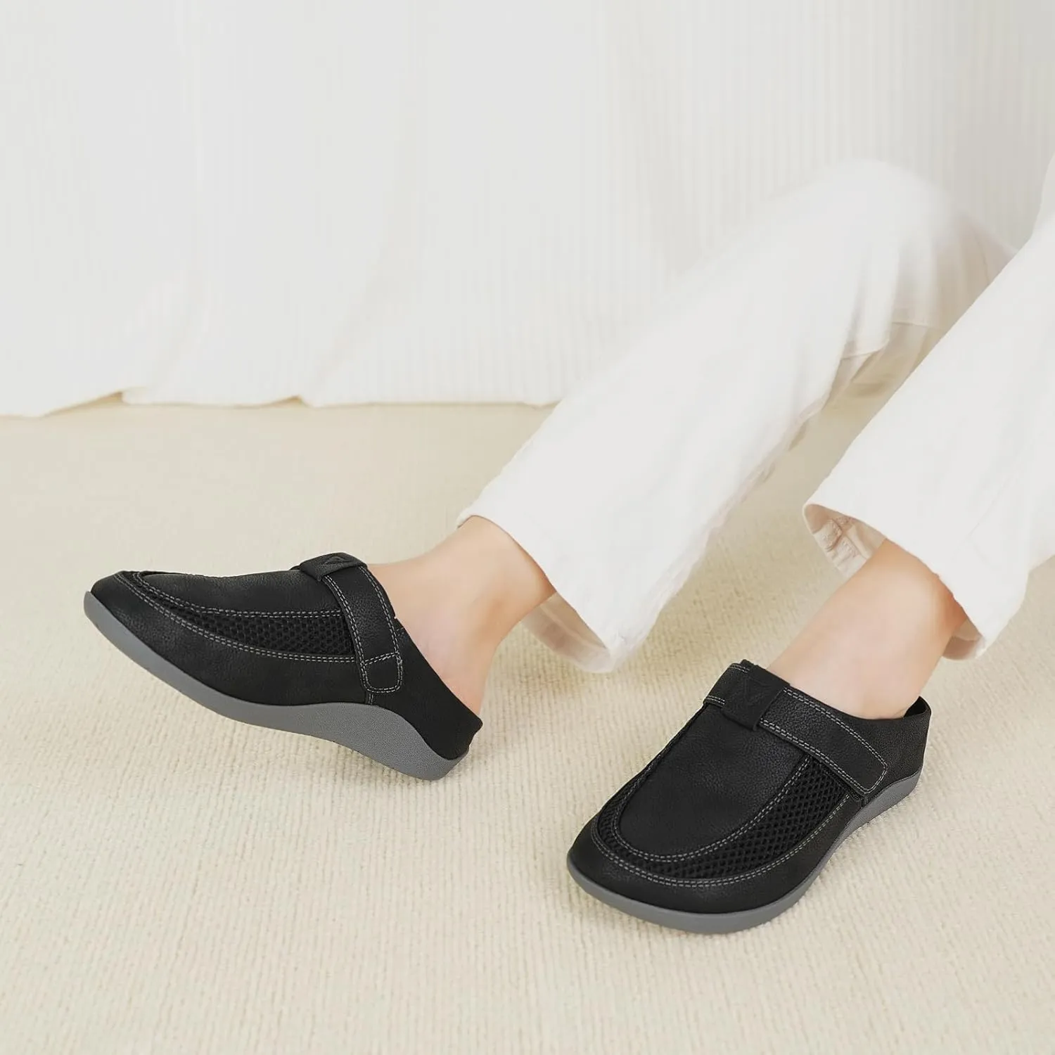 V.Step Adjustable Orthopedic Slippers with Arch Support for Women Men Orthotic Slip On Clog Indoor Outdoor House Slipper with Anti-Skid Rubber Sole