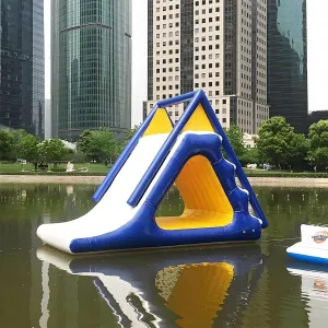 Water Large 2 in 1 Commercial Park Sea Toy with Climbing and Slide Suitable for Private Docks, Sea Parties